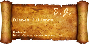 Dienes Julianna névjegykártya